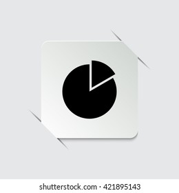 Pie chart graph - Diagram -  black vector icon