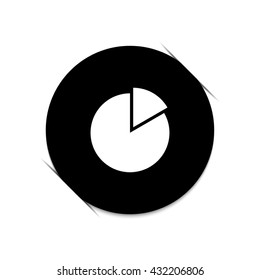 Pie chart graph - Diagram  - black vector icon