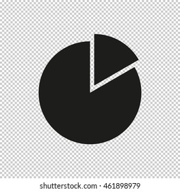 Pie chart graph - Diagram  - black vector icon