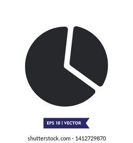 pie chart graph diagram icon symbol illustration sign, vector, eps 10