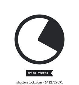 pie chart graph diagram icon symbol illustration sign, vector, eps 10