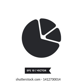 pie chart graph diagram icon symbol illustration sign, vector, eps 10