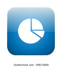 Pie chart graph icon. Diagram button.