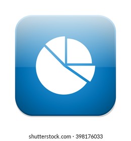 Pie chart graph icon. Diagram button.