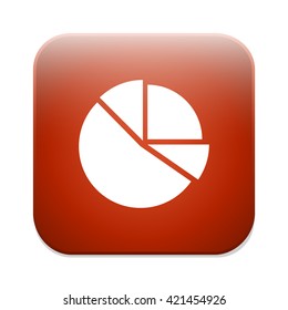 Pie chart graph icon. Diagram button.