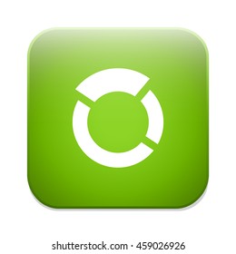 Pie chart graph icon. Diagram button.