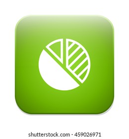Pie chart graph icon. Diagram button.