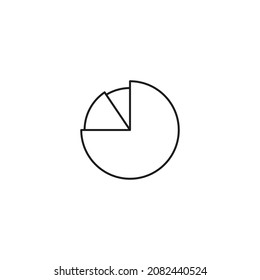 pie chart graph icon line style graphic design vector