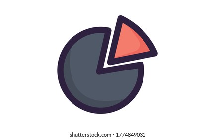 Pie chart graph icon vector illustration.