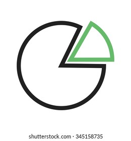 Pie, chart, graph icon vector image. Can also be used for office. Suitable for use on web apps, mobile apps and print media.