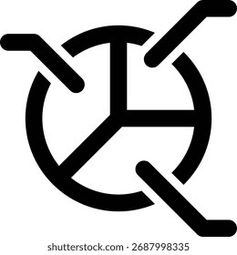 Pie Chart, Pie Graph, Percentage Outline Icon