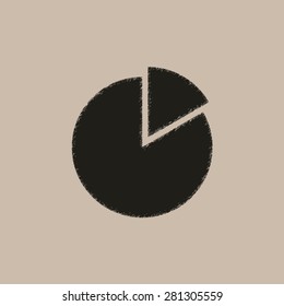 Pie chart graph sign icon. Diagram   - vector icon