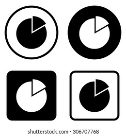 Pie chart graph sign icon. Diagram  - vector icon