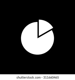 Pie chart graph sign icon. Diagram  - vector icon