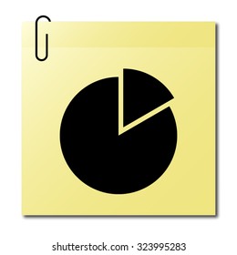 Pie chart graph sign icon. Diagram  - vector icon