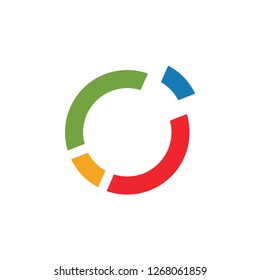 Pie chart graphic icon design template illustration