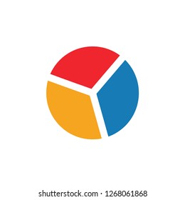 Pie chart graphic icon design template illustration