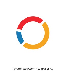 Pie chart graphic icon design template illustration