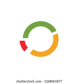 Pie chart graphic icon design template illustration