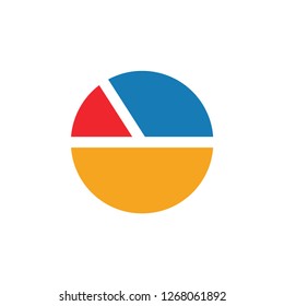 Pie chart graphic icon design template illustration