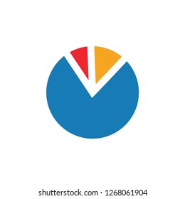 Pie chart graphic icon design template illustration
