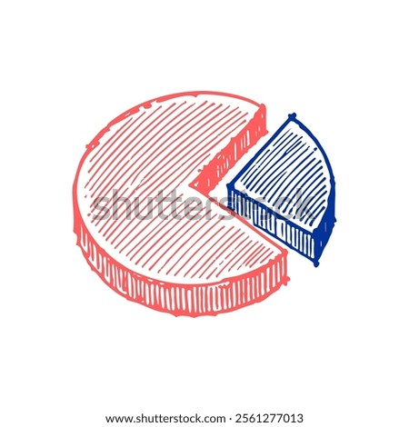 pie chart hand drawn vector sketch