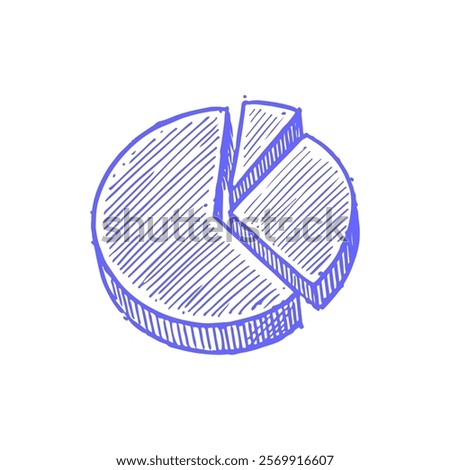 pie chart hand drawn vector sketch