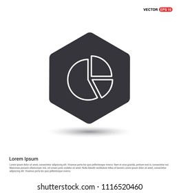 Pie chart Hexa White Background icon template - Free vector icon