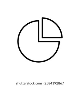 Pie chart icon Art design illustration