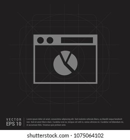 Pie Chart Icon - Black Creative Background