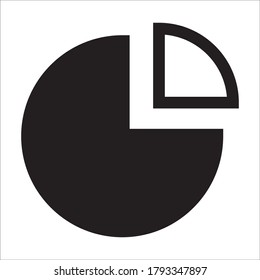 pie chart icon black design