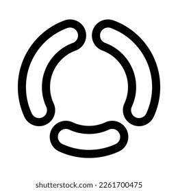 Pie chart icon or bubbles to visually show how the data is distributed in black outline style