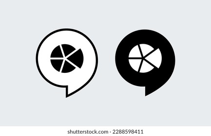 Pie chart icon, Business, financial report research, data analysis sign, symbol, logo, vector illustration