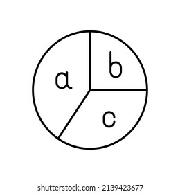 Pie chart icon, business chart icon vector illustration.