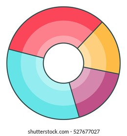 Pie chart icon. Cartoon illustration of pie chart vector icon for web
