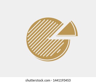 Pie chart icon. Circle diagram vector. Charts graphs logo template.