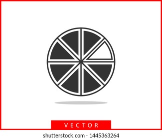 Pie chart icon. Circle diagram vector. Charts graphs logo template.