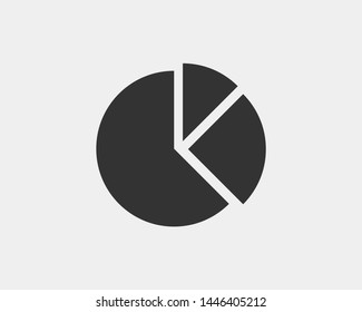 Pie chart icon. Circle diagram vector. Charts graphs logo template.