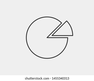 Pie chart icon. Circle diagram vector. Charts graphs logo template.