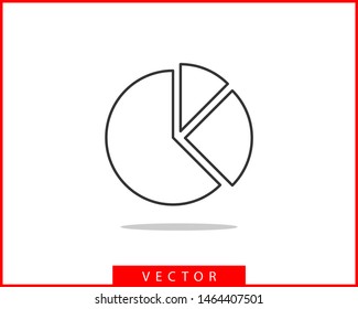 Pie chart icon. Circle diagram vector. Charts graphs logo template.