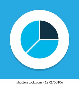 Pie chart icon colored symbol. Premium quality isolated circle graph element in trendy style.