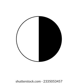 Pie Chart icon. icon contrast circle. Vector illustration. EPS 10