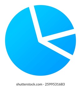 Pie Chart Icon. Pie Chart, Data, Graph, Statistics, Analysis, Report, Metrics, Insights. Vector Icon Illustration