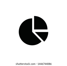 Pie chart icon design flat style