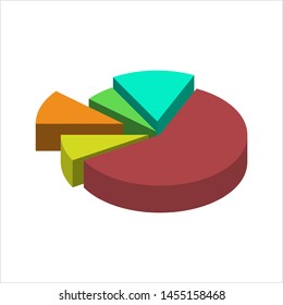 Pie Chart Icon Design Set Vektorgrafik Illustration