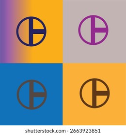 pie chart icon design in various colored and background.