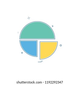 Pie chart icon design vector 