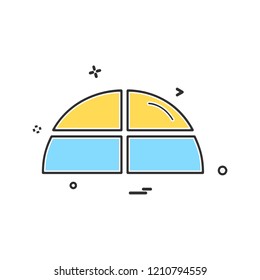 Pie chart icon design vector