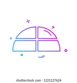 Pie chart icon design vector