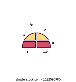 Pie chart icon design vector